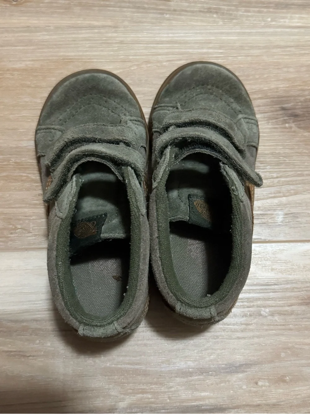Vans Toddler Sk8-Mid Reissue V Suede Olive Green Gum Sole Sneakers